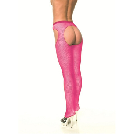 Женские легинсы в сетку с имитацией чулок фуксия LaBlinque LB904F