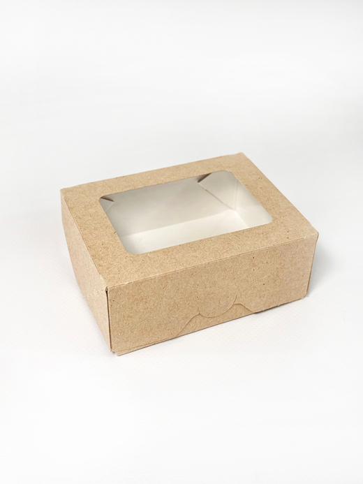 Коробка 10 х 8 х 4 см с окошком и ламинацией