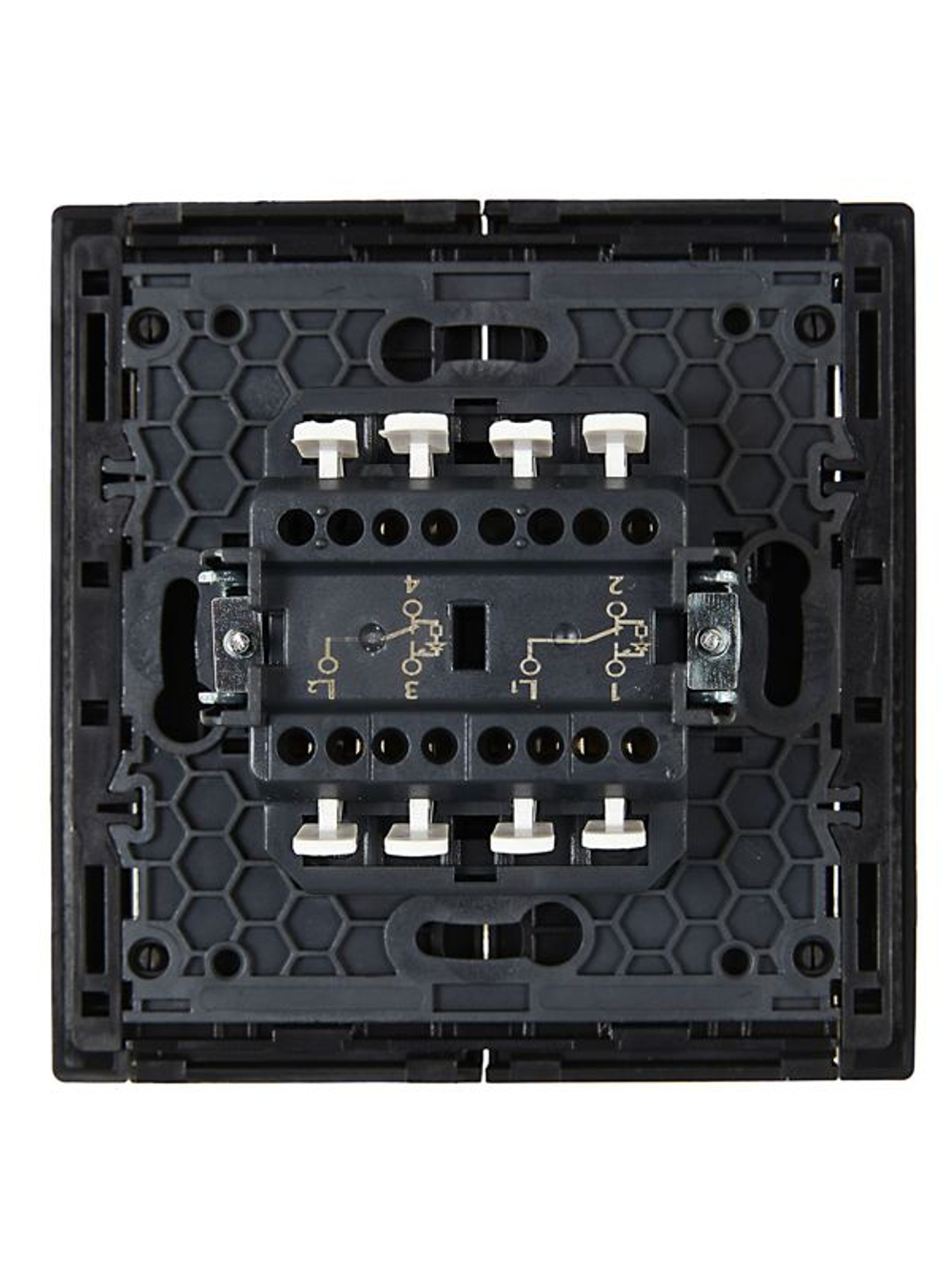 Выключатель проходной 2-кл. СП FORTE&PIANO 10А FP108 с индикацией черн. IEK FP-V22-1-10-1-K02