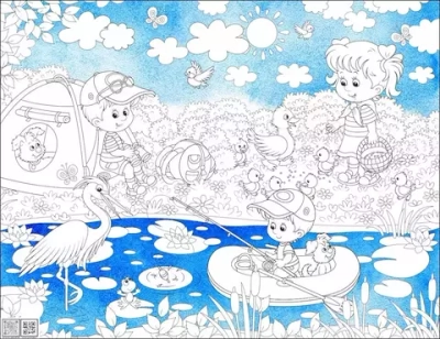 Цифровое панно ID Wall Раскраска в цвете "Рыбалка"