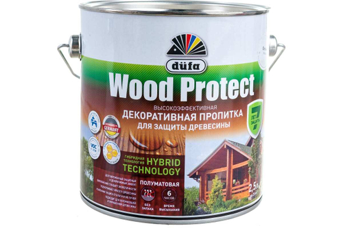 Пропитка декоративная для защиты древесины Dufa Wood Protect бесцветная