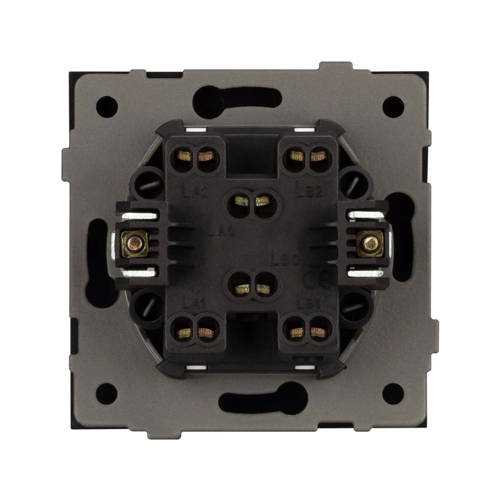 Механизм выключателя одноклавишный перекрёстный SWT-TENDO-MKX1-SFPL-GR (230V, 10A) (Arlight, Матовый графитовый) 054573