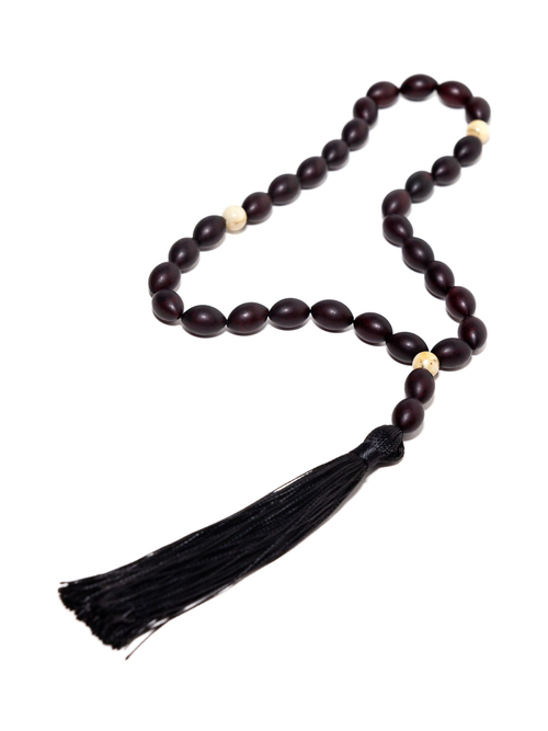 Четки мусульманские мужские из натурального камня янтаря, бусина 15 на 10 мм. Ручная работа Калининградских мастеров