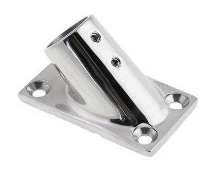 Основание стойки леера 1" (25,4 мм), 45 град, прямоугольное