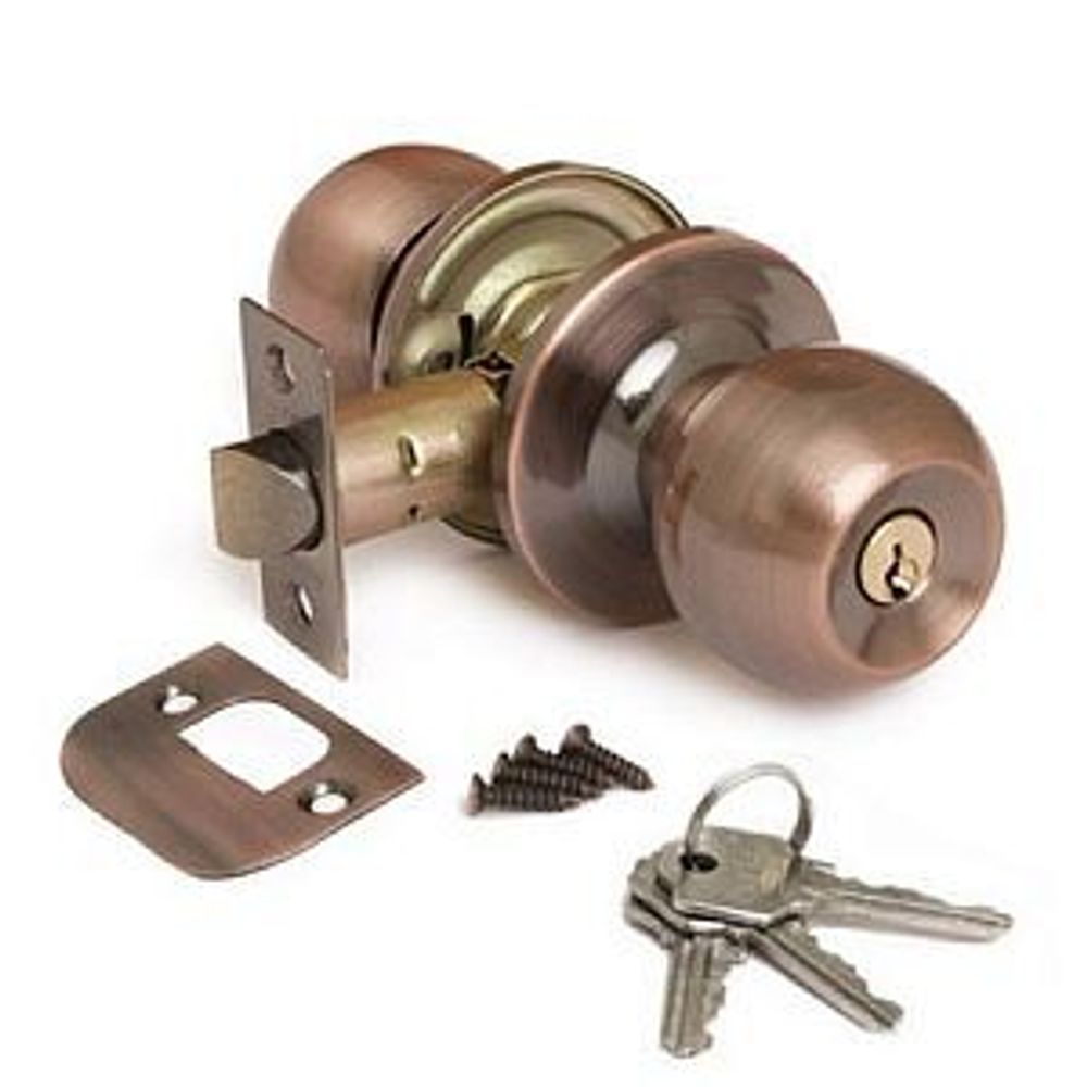 Ручка-защелка круглая АВЕРС 6072-01 (ЗШ) медь кл-фиксатор