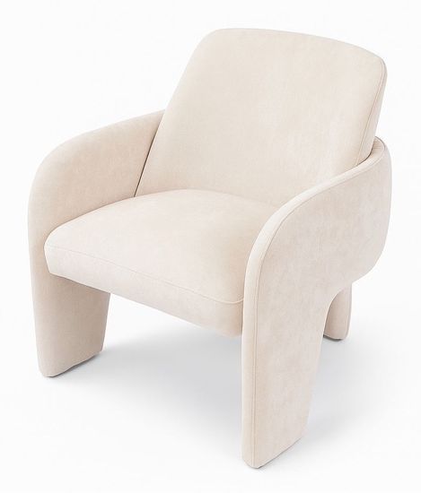 Кресло CUBE AT5139-09 Св. бежевый, ткань/каркас металл в тканевой обивке AT5139-09