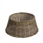 Корзина плетёная под ёлку (бежевая)