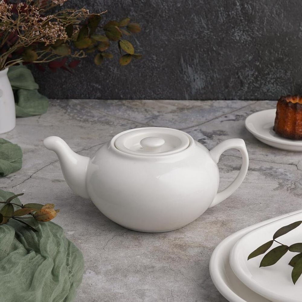 Чайник 450 мл d 12 см h7,5 см белый фарфор NEW P.L. Proff Cuisine [1]