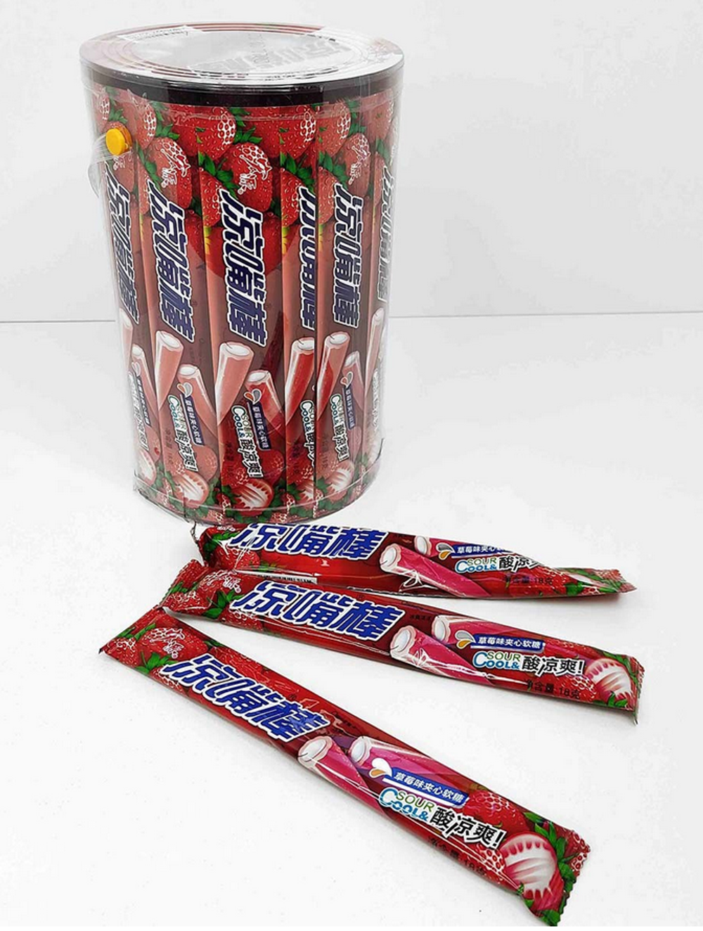 Кислый мармелад Youkoufu Sour со вкусом клубника 13гр 40шт