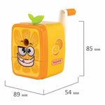 Точилка механическая ПИФАГОР "Апельсин", корпус оранжевый, 270426