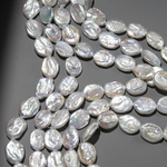 Жемчуг культивированный в форме овала, 18*14мм, белый