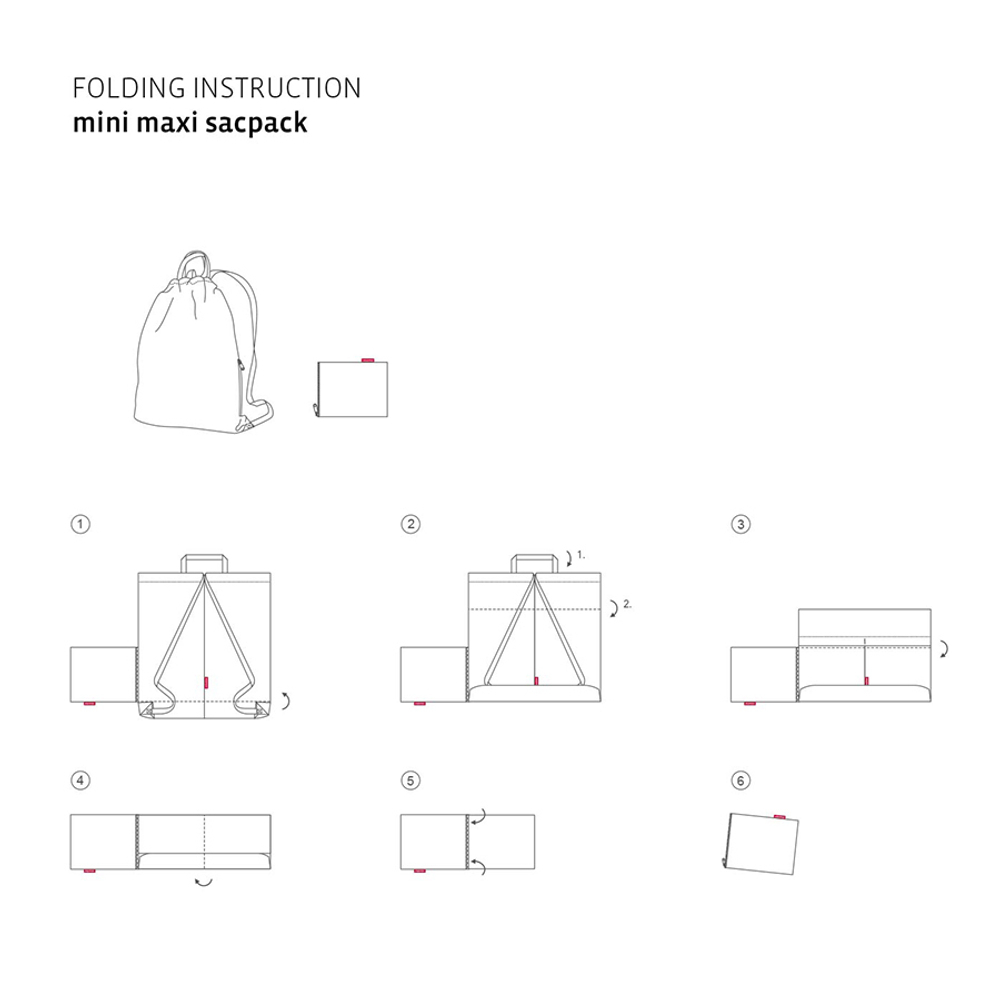 Рюкзак складной mini maxi sacpack glencheck red