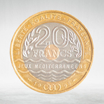France, 20 Francs 1993 - 1993 Mediterranean Games, Languedoc-Roussillon, VF