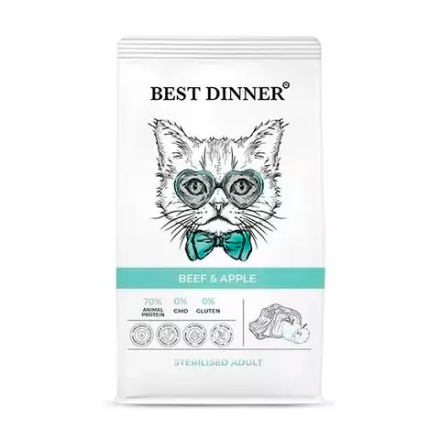 Best Dinner Adult Sterilised Говядина с яблоком 10 кг