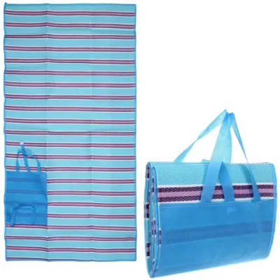 Коврик складной для пляжа и пикника Отпуск 180*90 см, голубой