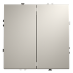 Выключатель встраиваемый VOLTUM S70 двухклавишный 10А, (кашемир)