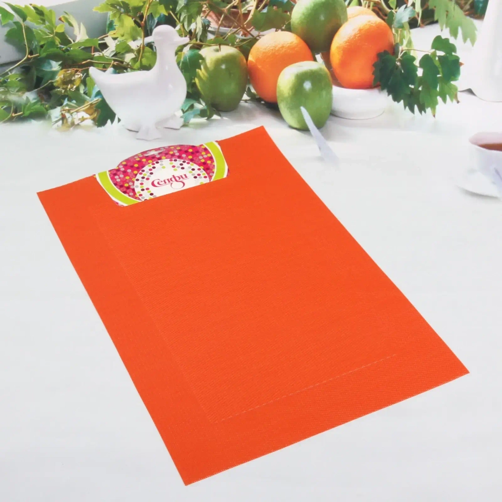 Салфетка на стол 30*45см плетеная, Классика оранжевая