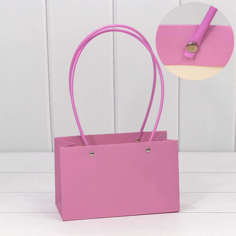 Пакет подарочный 22х13.5х11см Ваза для цветов (Сиреневый)