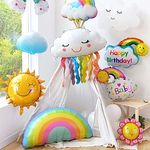 Шар (32''/81 см) Фигура, Счастливое облако, Яркая радуга