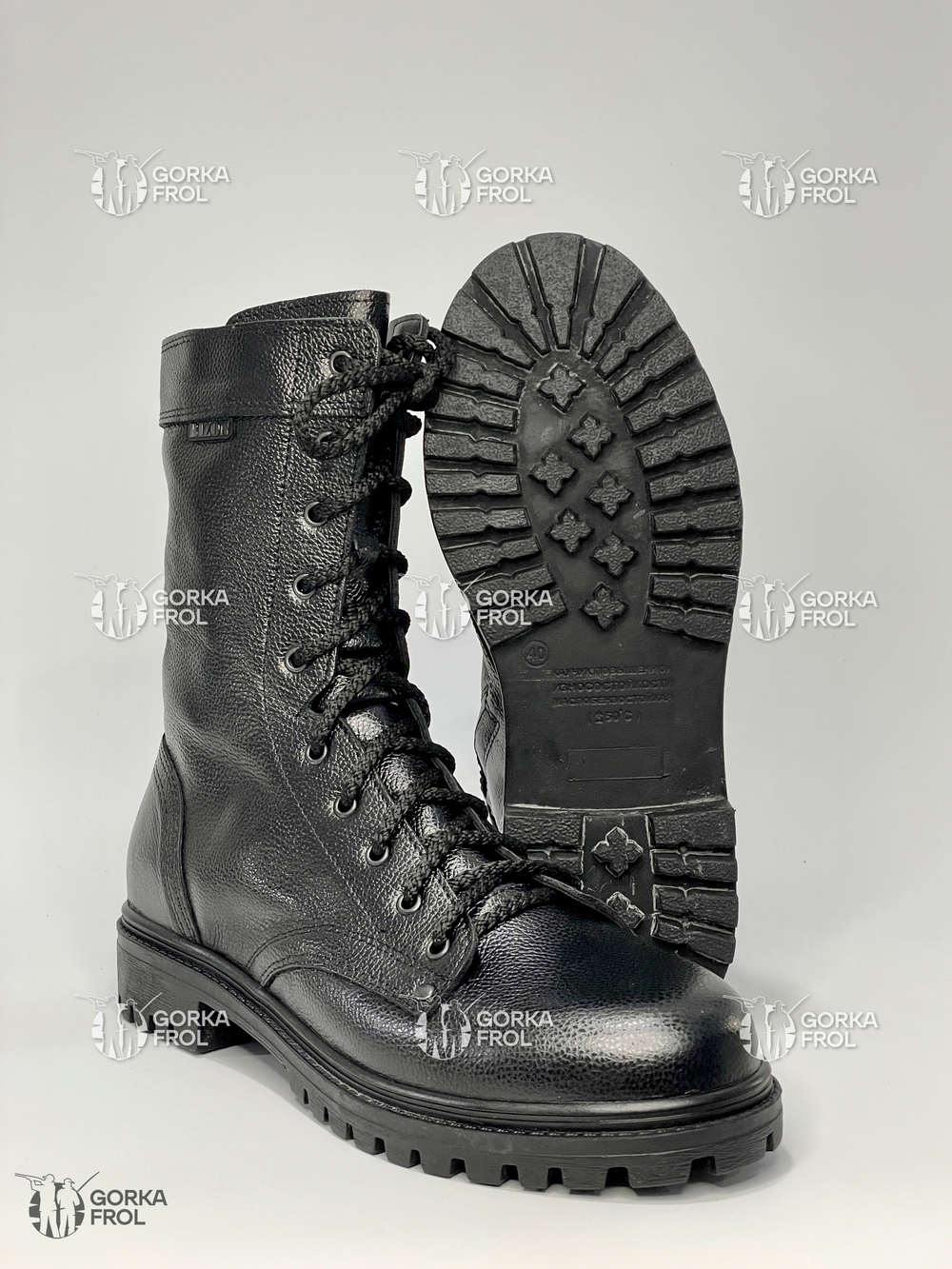 Берцы ТРЕК BIZON ТК-10, кожа хромовая, подошва каучук, Ortholite