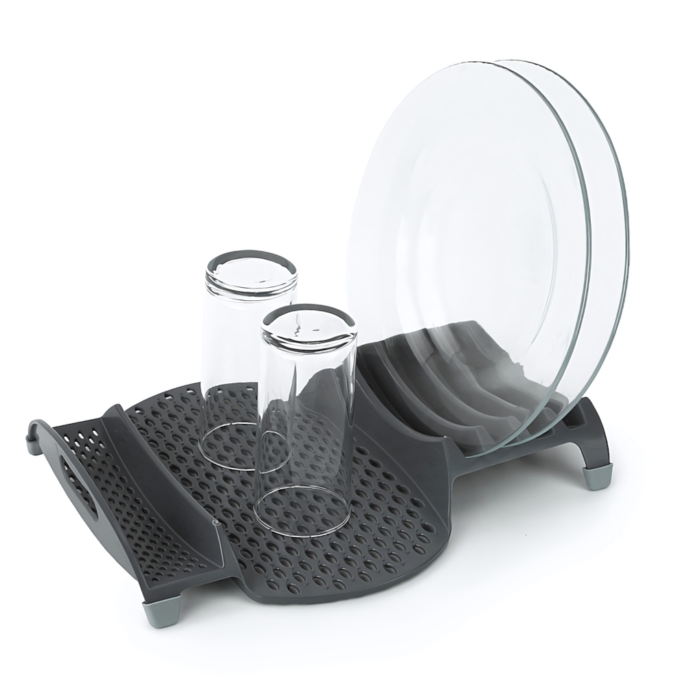 Сушилка настольная для посуды и столовых приборов VERONA цвет серый