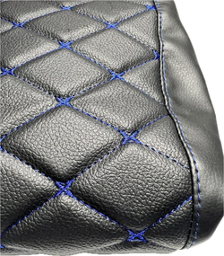 Чехол на штатный подлокотник Лада Веста (синяя нить Бабочка)