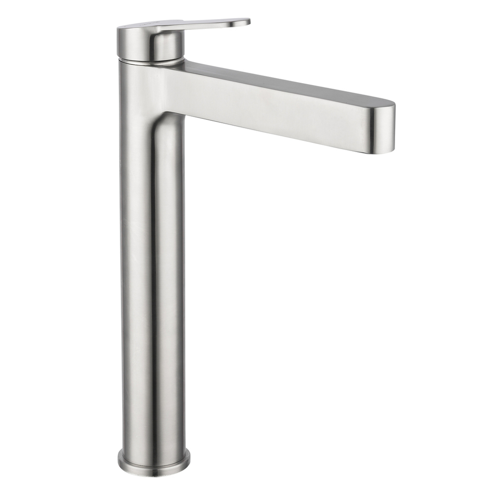 Смеситель для раковины 35к G1099-32 GAPPO высокий, нерж. сталь, литой, п/гайку, САТИН