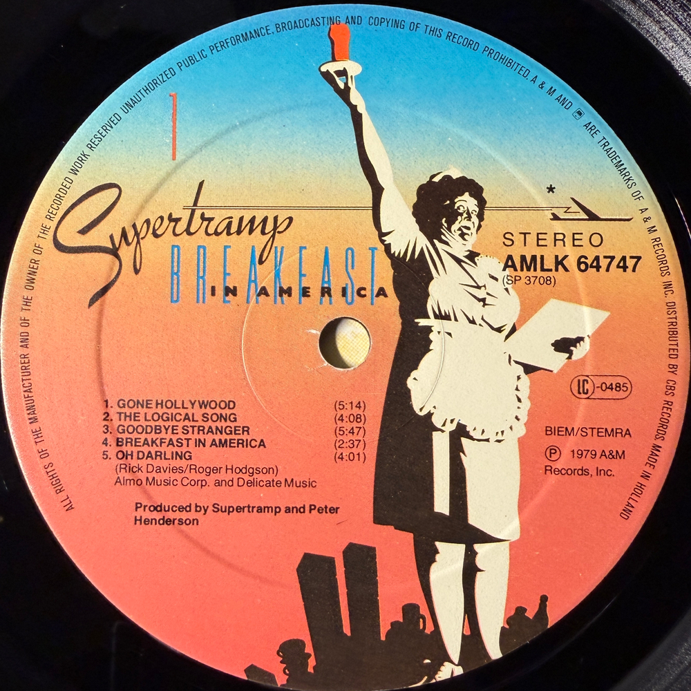 Supertramp ‎– Breakfast In America (Голландия 1979г.)