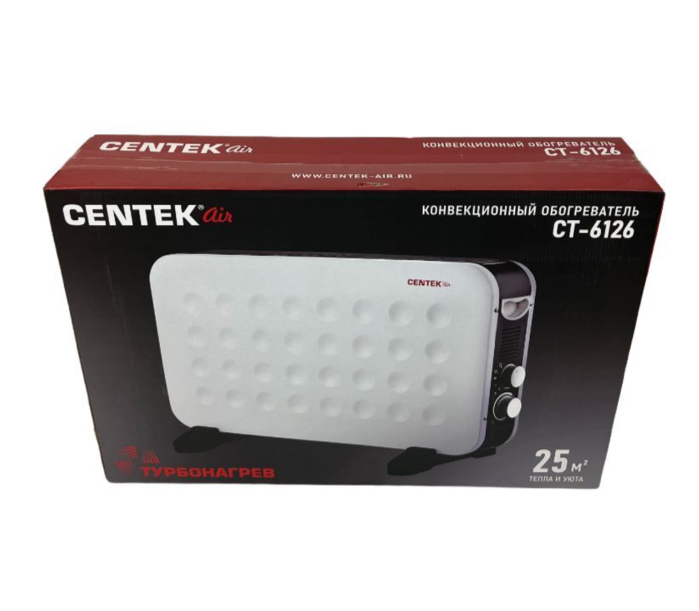 Конвектор электрический Centek CT-6126, белый (напольный и настенный) с функцией: Турбо обогрев