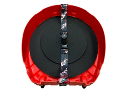 Кейс кофр КРАСНЫЙ для барабанных тарелок до 22" на колесах и с выдвижной ручкой DGCASE DARUMA 22-01А Внутр. размеры 595*595*130мм