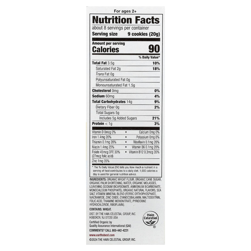Earth's Best, Organic Letter of the Day Cookies®, для детей от 2 лет, ваниль, 150 г (5,3 унции)