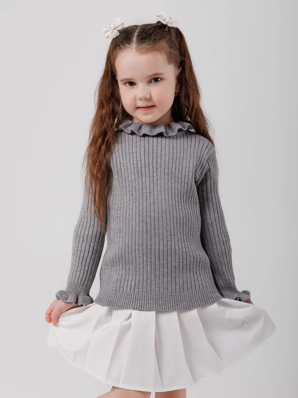 Джемпер для девочки с воланами