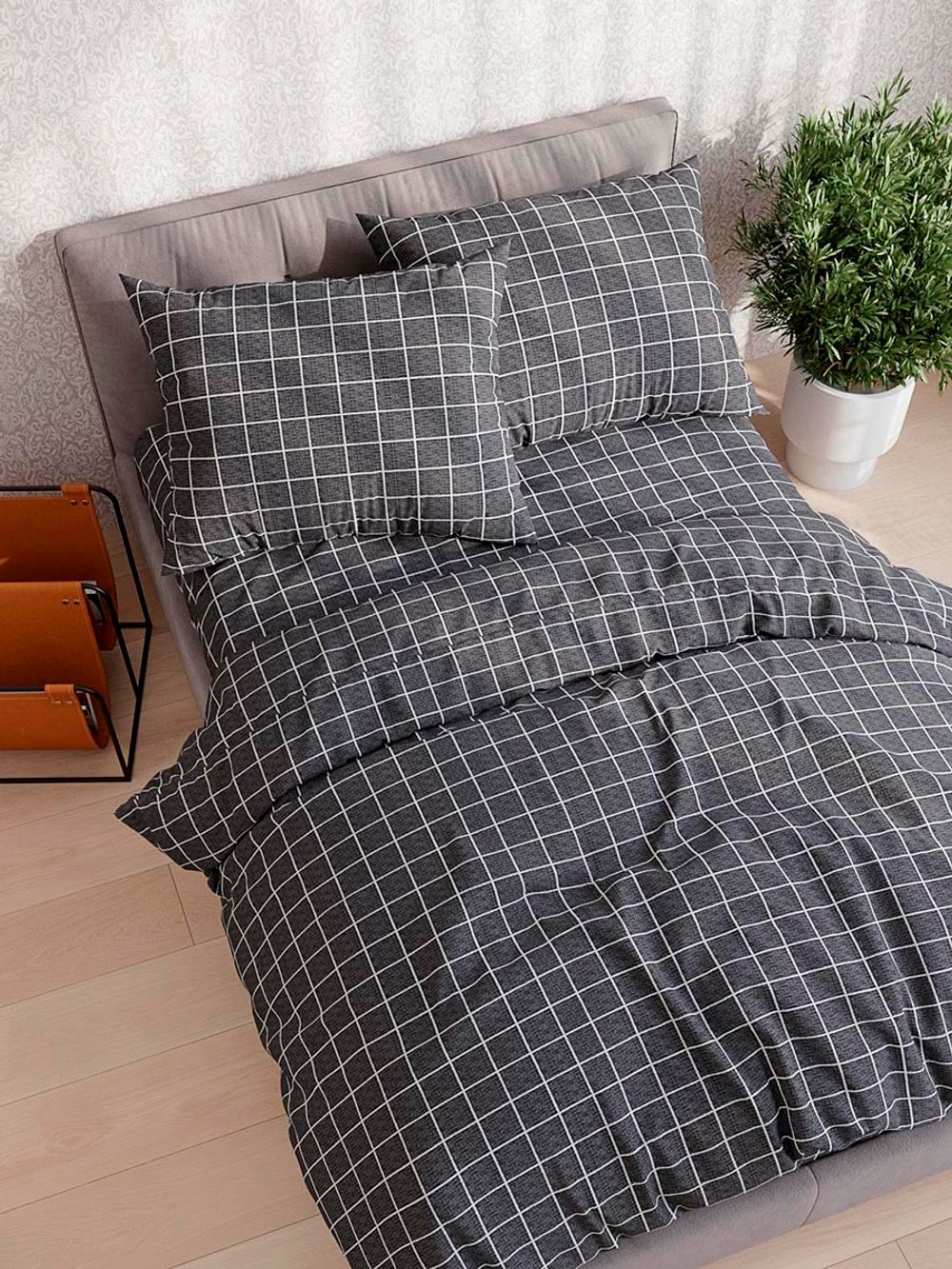 Пододеяльник полисатин Simple House "Brugg" 1,5-спальный на молнии 145x215 см