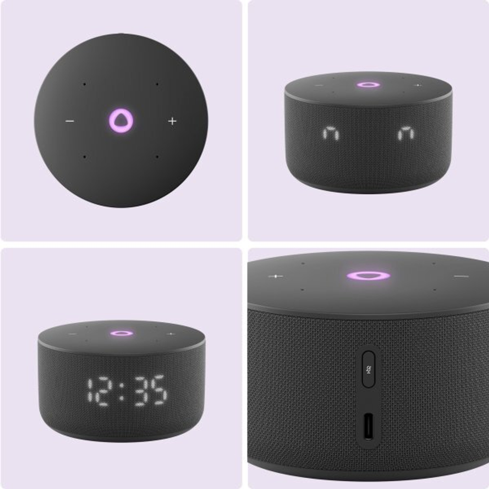 Умная колонка Yandex Станция Мини 3 Алиса черный 12W 1.0 BT/Wi-Fi (YNDX-00027BLK)