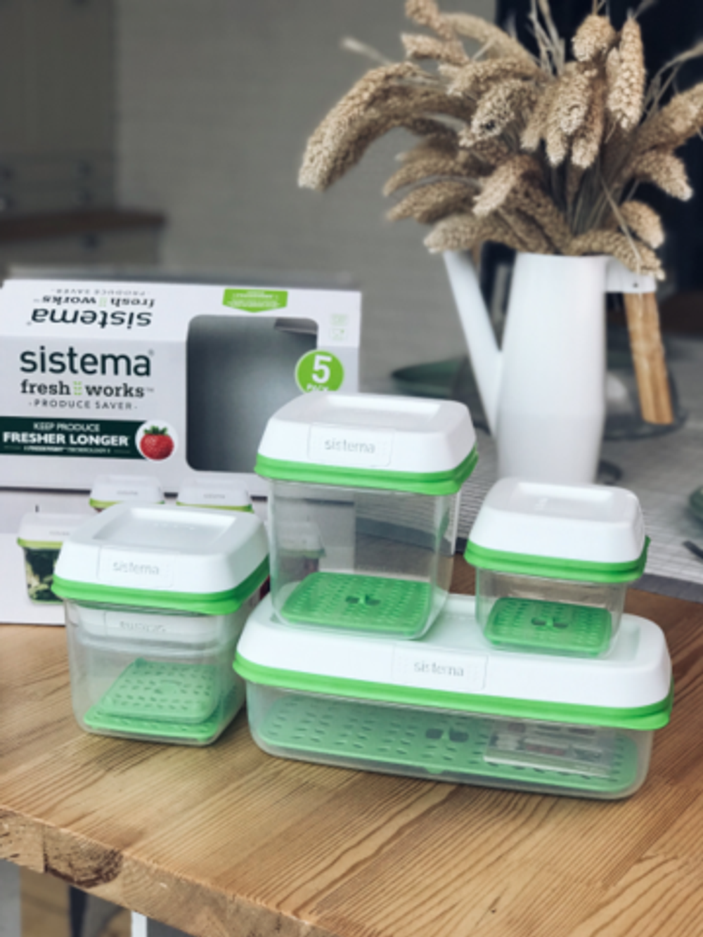 Контейнер прямоугольный 1.9 л Sistema FreshWorks зеленый