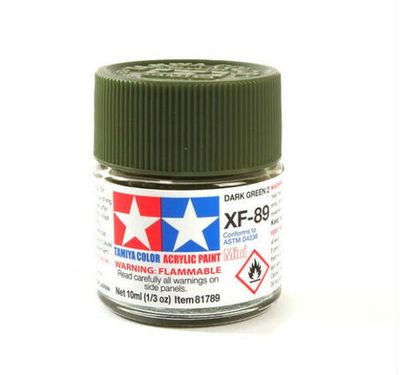 XF-89 Краска Tamiya, Темно-зеленая  2 (Dark Green) краска акр. 10мл.
