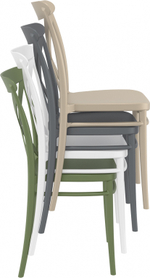 Стул пластиковый Siesta Contract Cross, темно-серый