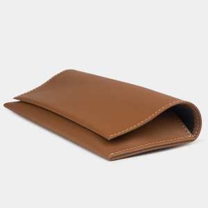 Футляр для очков Lentille из кожи сафьяно, цвета карамель