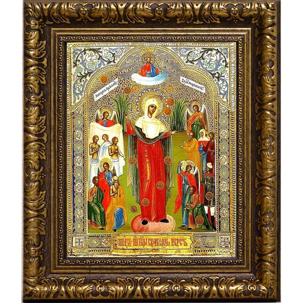 Икона Божьей Матери Всех скорбящих радость на холсте.