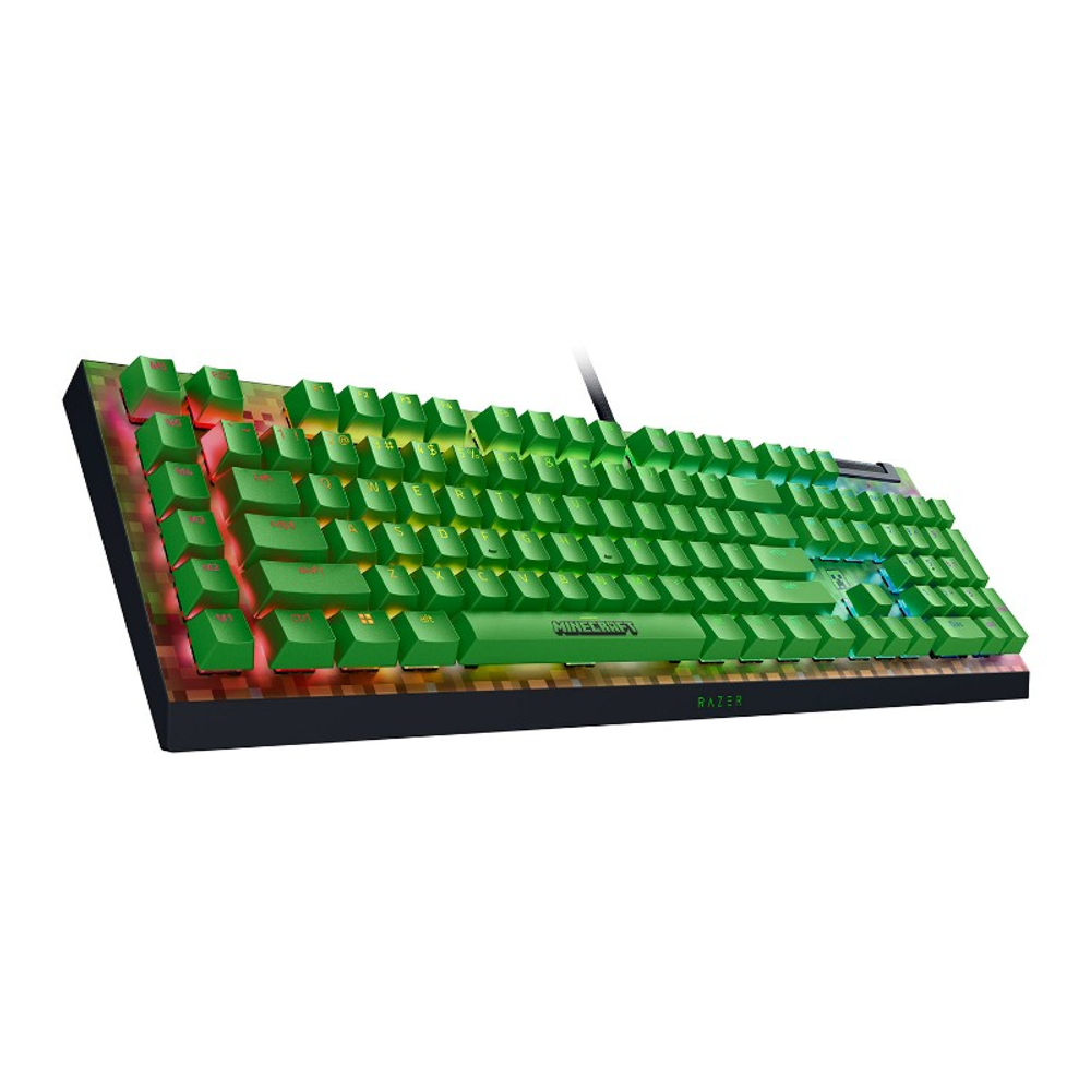 Клавиатура Razer BlackWidow V4 X (Green Switch), Minecraft Edition - US Layout