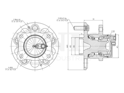 Ступица задняя (с ABS) UNIO HUB-20315