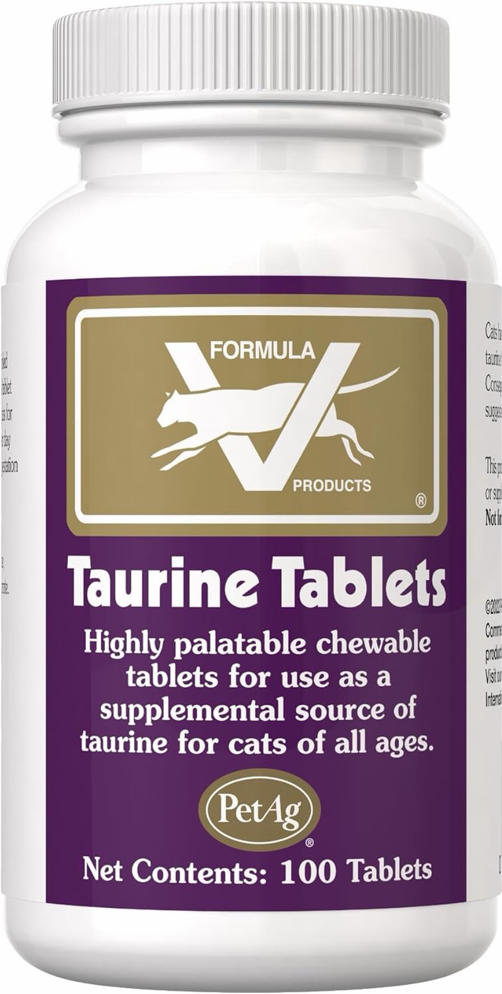 Taurine Tablets - Таурин для кошек, жевательные таблетки, уп. 100 шт