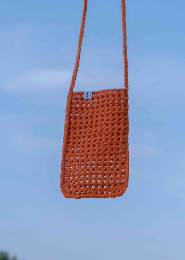 Вязаная сумочка FOS Оранжевая - фото 12