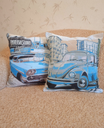 Декоративный гобеленовый чехол для интерьерной подушки Жук 38*38