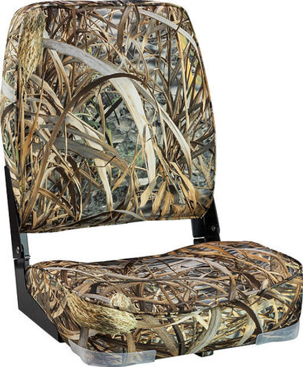 Кресло мягкое складное Economy высокая спинка, цвет камуфляж камыш, Marine Rocket