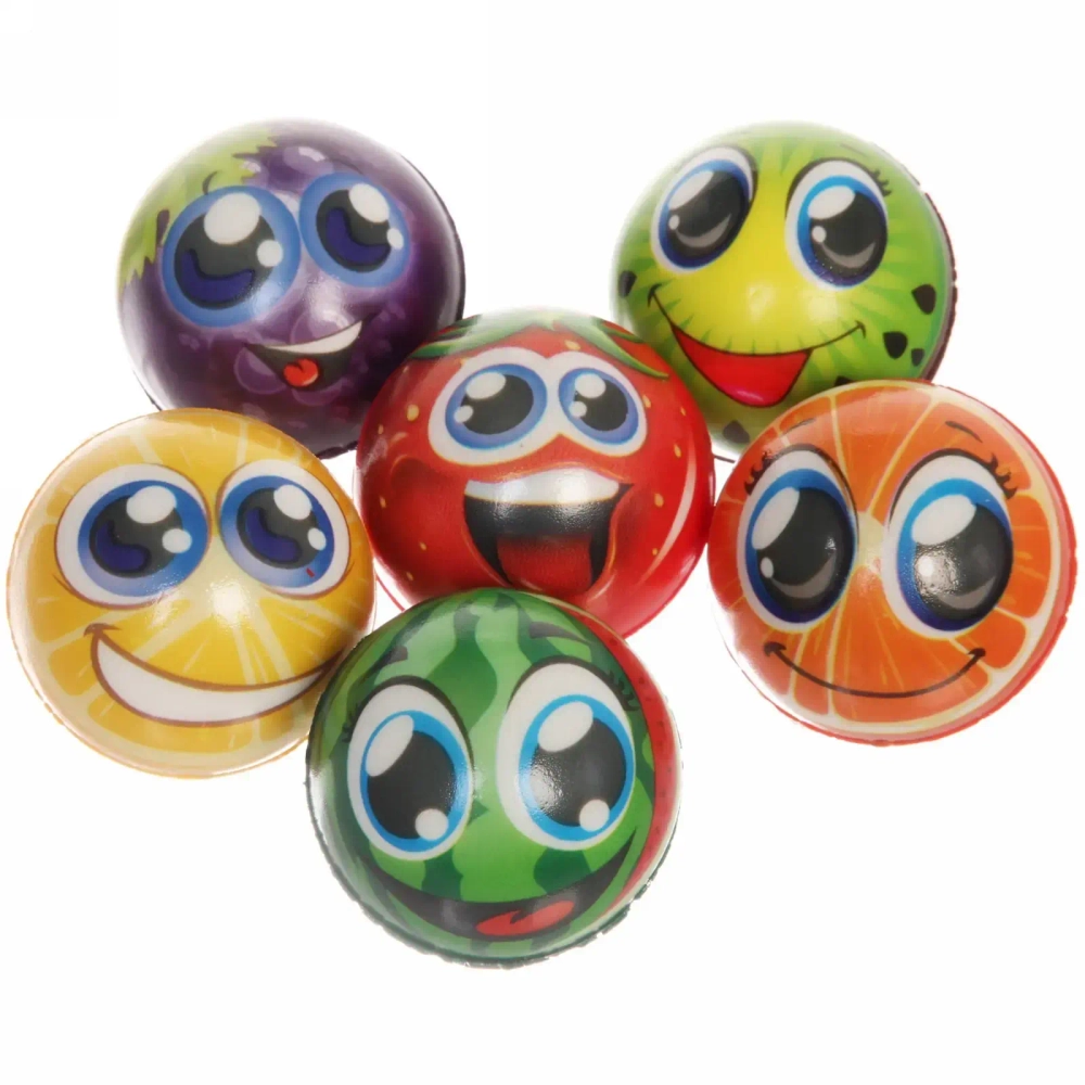 Мяч 6,3 см «Спелые фрукты» (антистресс), микс СТИКЕР НА ВЛОЖЕНИЕ