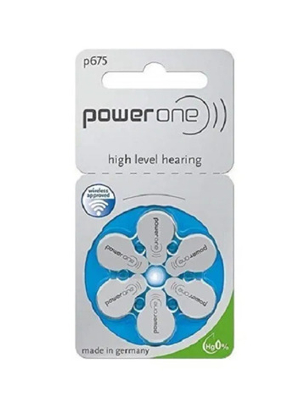 Батарейки для слуховых аппаратов PowerOne 675 6шт/уп