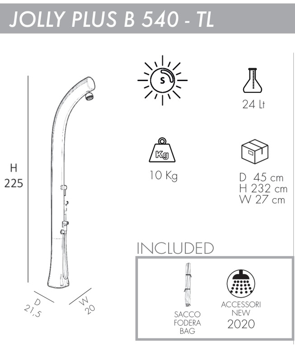 Душ солнечный Arkema Jolly Plus B 540 TL