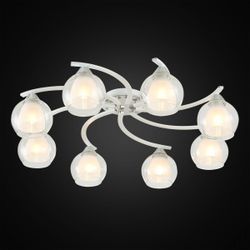 Citilux Кристи CL152180 Люстра потолочная Белая Хром