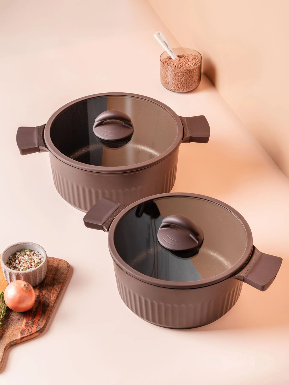 Кастрюля KUKMARA АП Stella (mokko) 3,2л со стеклянной крышкой. арт. ксм32а